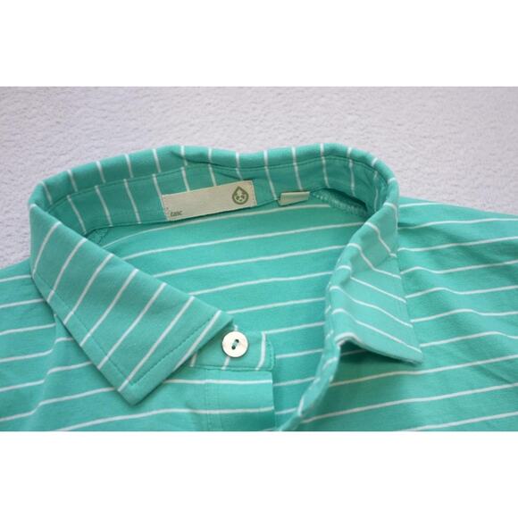 Tasc Bamboo Golf Polo Stretch Athletic Shirt Striped Short Sleeve Mens Sz Medium - Picture 7 of 10